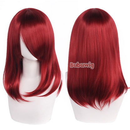 Bubuwig Synthetic Hair 30 Colors 40cm Long Straight Anime Fashion Lolita Cosplay Wigs Pure Color Blue Blonde Wig Heat Resistant