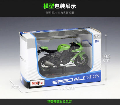 Maisto 1:18 Kawasaki Ninja Zx-10r Zx 10r Modelo de Moto Modelo em Liga