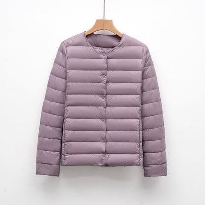 12 Colors Women Long Sleeves 90% White Duck Down Female Slim Warm Inner Ultra Lightweight Packable Ski Jacket Down Liner Jackets