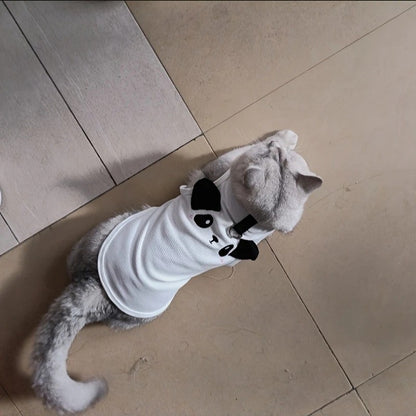 Colete Fofo para Pets Tecido Waffle Respirável Macio e Confortável com Fivela de Tração Adequado para Cães e Gatos na Primavera/Verão