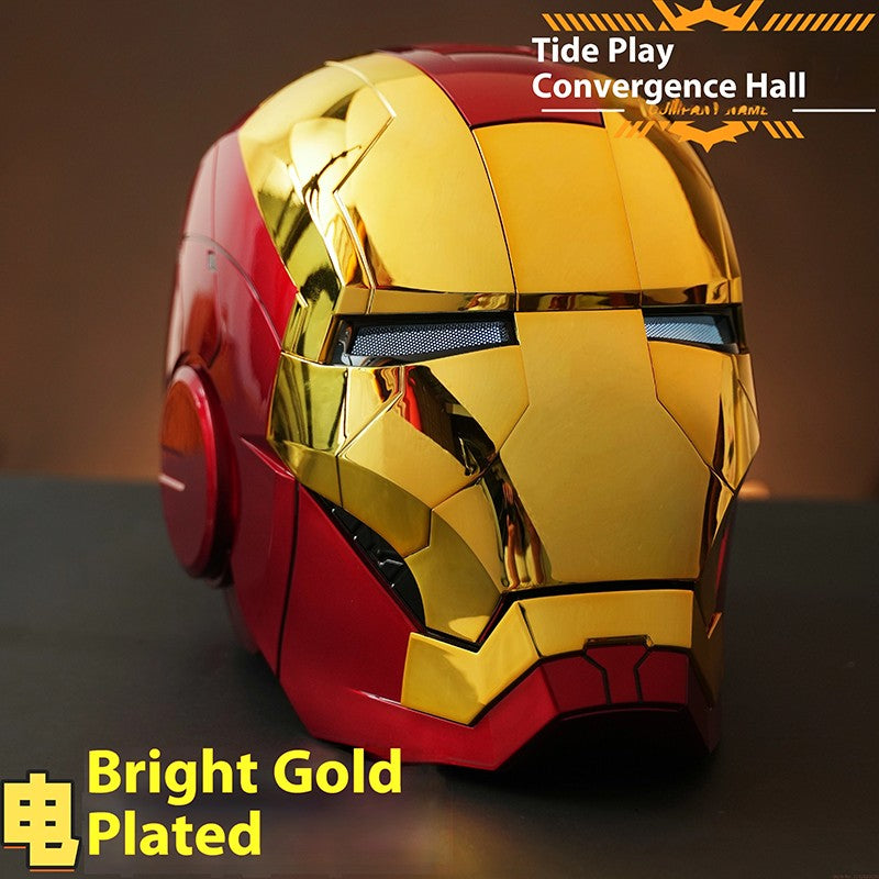 Mechahead Mk50 Jarvis Iron Man Helmet Luminous Voice Control Deformable Electric Opening Halloween Cos Mask Male Xmas Toys Gifts