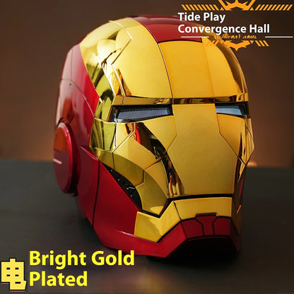 Mechahead Mk50 Jarvis Iron Man Helmet Luminous Voice Control Deformable Electric Opening Halloween Cos Mask Male Xmas Toys Gifts