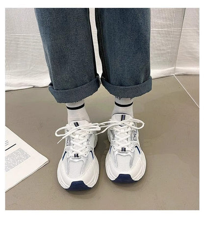 Women's Fashion Dad Shoes -Platform Mesh Running Sneakers?Breathable Casual Sports Shoes for Students?Everyday Training Shoes ?