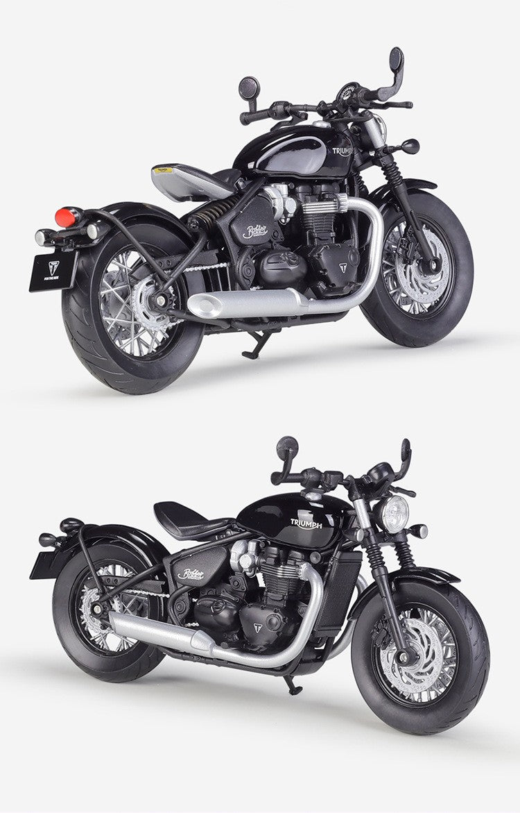 WELLY 1:12 Triumph Bonneville Bobber Miniatura de Liga de Motocicleta de Brinquedo Simulação de Brinquedo de Metal Fundido de Motocicleta para Crianças