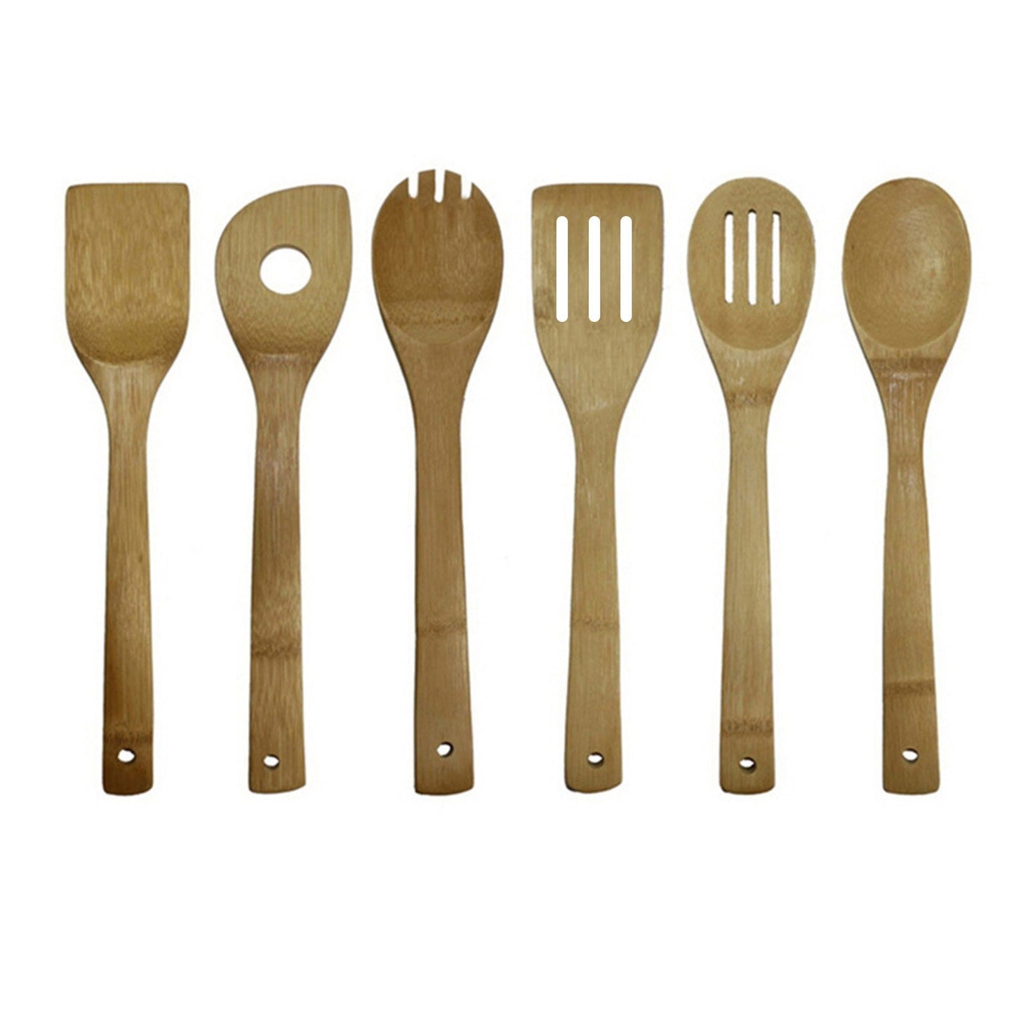 7 Piece  Bamboo Cooking Utensil Set Cooking Spoons And Spatulas Kitchen Tools For Nonstick Pan And Cookware Cooking Tools