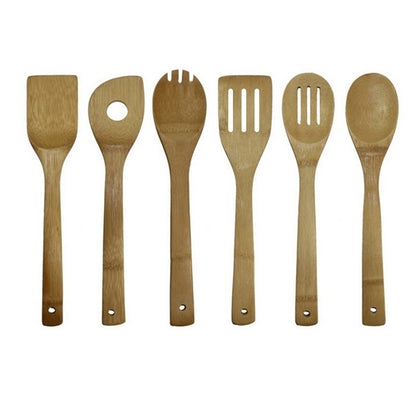 7 Piece  Bamboo Cooking Utensil Set Cooking Spoons And Spatulas Kitchen Tools For Nonstick Pan And Cookware Cooking Tools