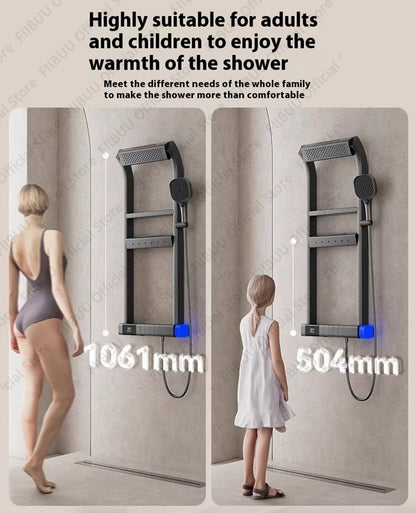 Digital Display Shower System Multi Modes Adjustable Shower Set Pressurized Spray Water Massage Showerhead Bathroom Accessories