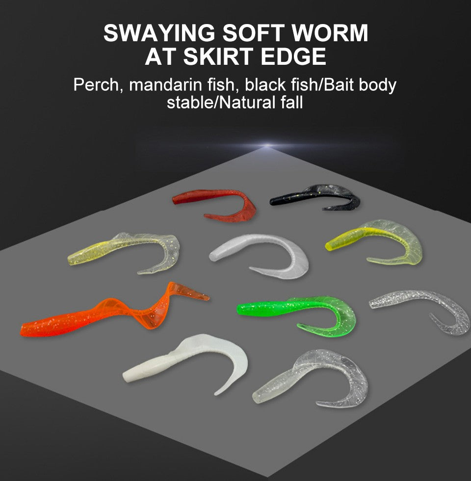 WALK FISH 10Pcs Spinpoler 60MM 80MM Iscas de Peixe Realistas Minhocas Isca de Silicone Artificial Macia Para Baixo Lúcio Isca Wobbler