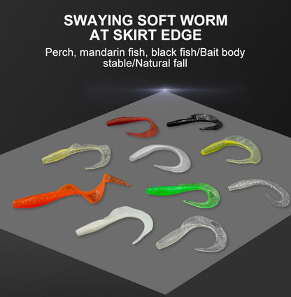 WALK FISH 10Pcs Spinpoler 60MM 80MM Iscas de Peixe Realistas Minhocas Isca de Silicone Artificial Macia Para Baixo Lúcio Isca Wobbler
