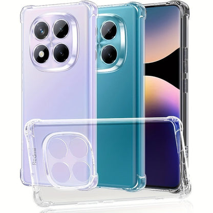 TPU Transparent Case For Redmi Note 15 14 13 Pro Plus Protective Cover Four Corners Shockproof Bumper Coque Fundas