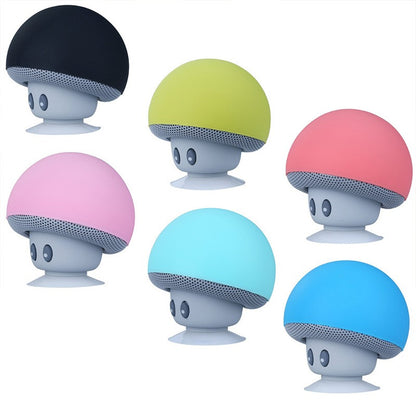 Mini Bluetooth Speakers Cute Mushroom Design Portable Wireless Sound Box For PC Suction Cup Phone Holder Walkman for Girls Pink