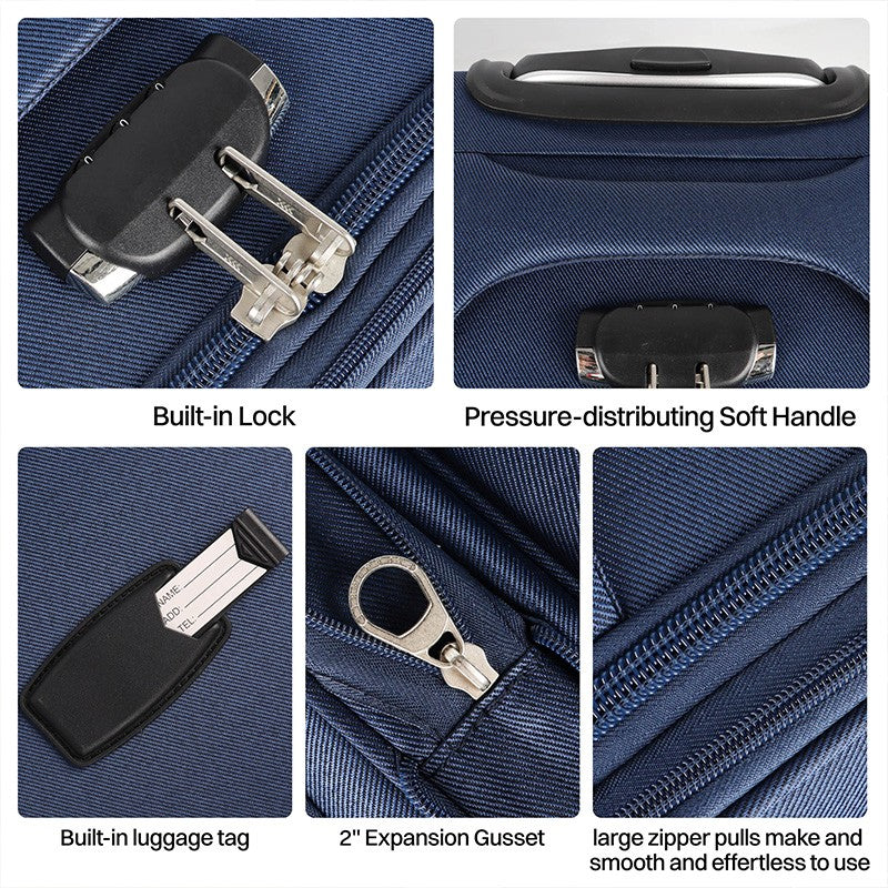 Expandable Luggage Set 2 Piece Softshell Suitcase 20inch Carry-on Luggage & 28inch Checked Luggage for Travel or Business