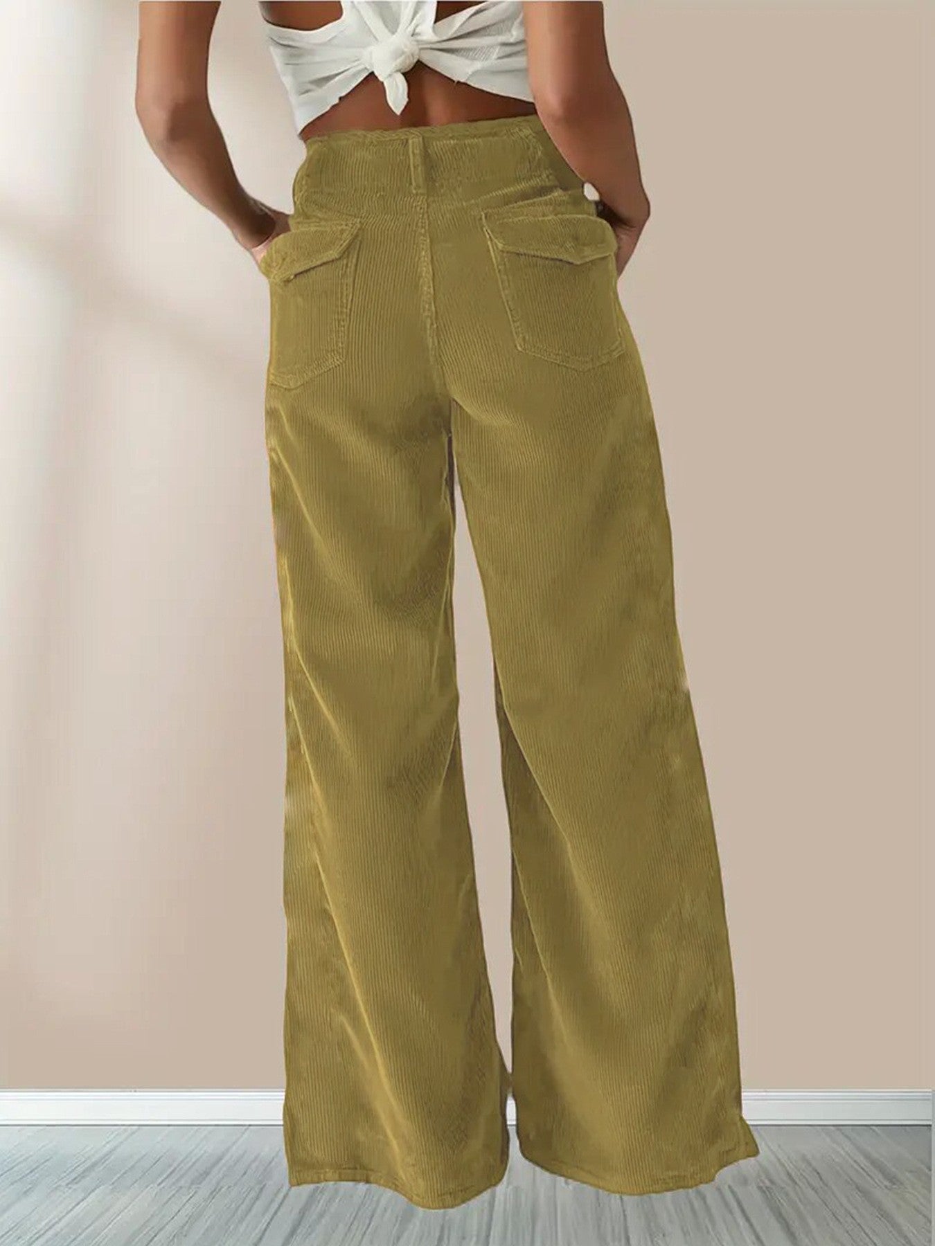High Waisted Slimming Casual Straight Leg Solid Color Pants For Women Comfortable Straight Tube Trousers Autumn Ladies Commute