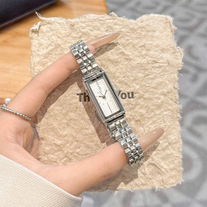 GEDI Square Watch Stainless Steel Gold Vintage Watches for Woman Luxury Elegant Waterproof Quartz Wristwatch Gifts Girlfriend