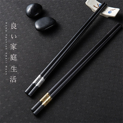 1 Pair Chinese style chopsticks tableware food stick alloy Catering utensils sushi sticks Non-slip Household Kitchen Utensils