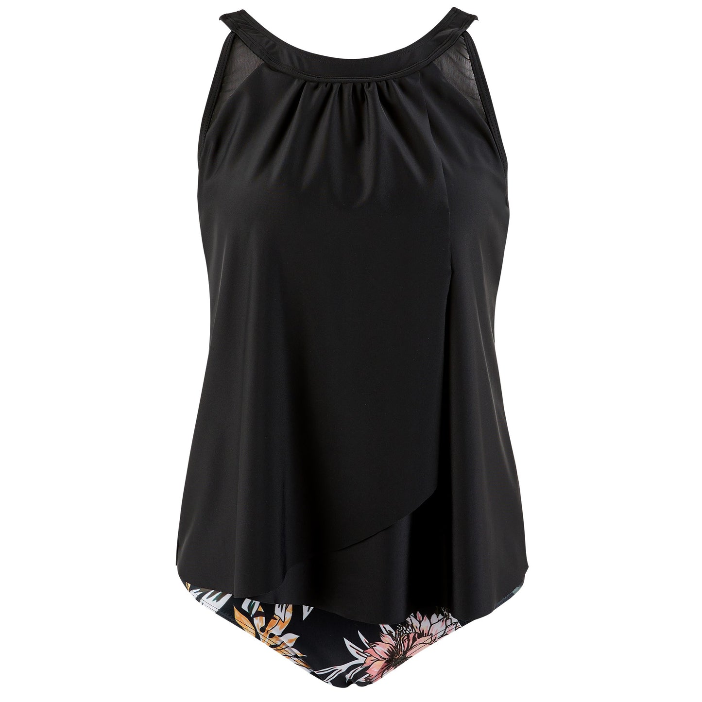 Women Tummy Control Tankini Bathing Suits High Waisted Padded Swimwear Plus Size Beachwear Swimsuit Bikini Sets Female