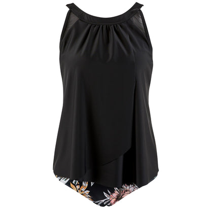 Women Tummy Control Tankini Bathing Suits High Waisted Padded Swimwear Plus Size Beachwear Swimsuit Bikini Sets Female