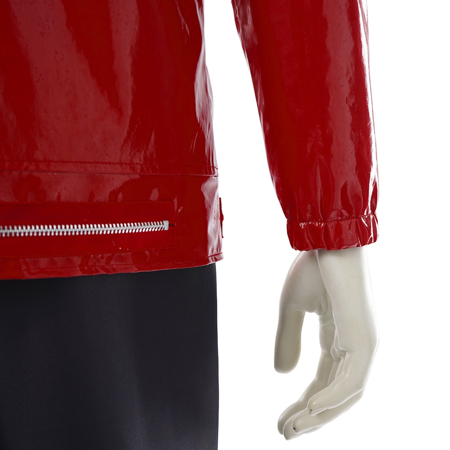 Red Zipper Michael Jackson MJ Beat It Jacket for Impersonators PU Leather Punk Casual Coat Halloween Stage Christmas Outwear Cos
