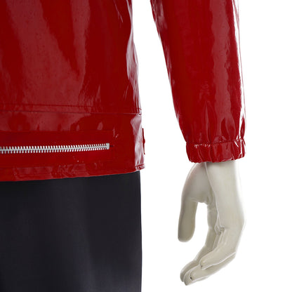Red Zipper Michael Jackson MJ Beat It Jacket for Impersonators PU Leather Punk Casual Coat Halloween Stage Christmas Outwear Cos