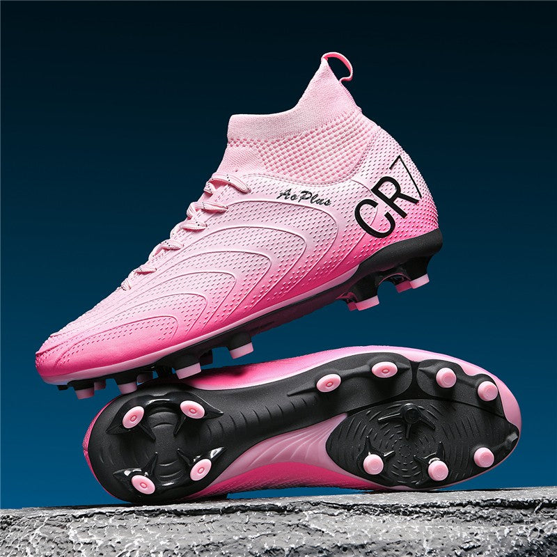 New Men Football Boots Outdoor Sport Boys Long Spikes Training Cleats Soccer Shoes Adult Non Slip Breathable Match Comfortable