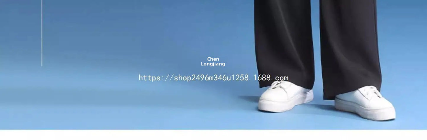 Plus Size High-waisted Thin Black Casual Trousers Women's Summer Ice Silk Bell Bottoms Straight-leg Pants For Ladies