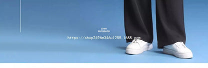 Plus Size High-waisted Thin Black Casual Trousers Women's Summer Ice Silk Bell Bottoms Straight-leg Pants For Ladies