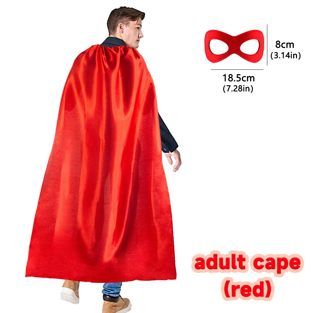 Halloween Solid Color Cloak Men Dress Up Party Mask Adult Mask Ball Women Cloak Performance Prop Cosplay Funny Superhero Capes
