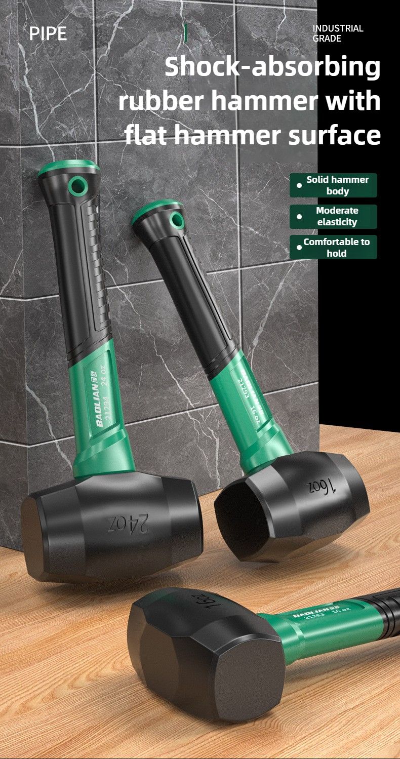 Martelo de Borracha Sólida BaoLian Grau Industrial Multifuncional à Prova de Choque para Decoração Residencial Martelo Elástico para Instalação de Azulejos