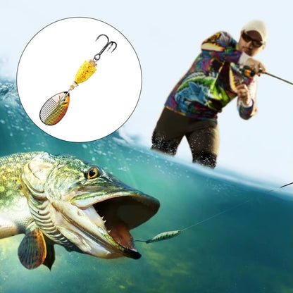 Isca de glitter composta rotativa a laser de metal, isca falsa, isca, equipamento de pesca, isca artificial giratória, isca dura