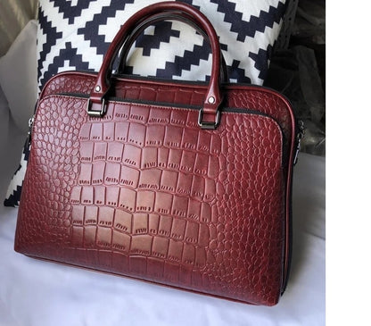 Motaora 2025 Women's Bag Leather Briefcase For 14-inch Laptops Women Professional Business Shoulder Bag Fashion Solid Handbags