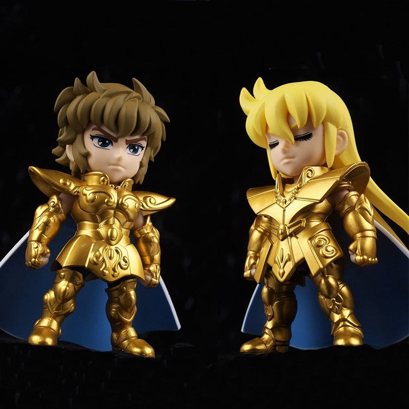 10cm Saint Seiya Anime Figura Myth Cloth Leão Aiolia Aquário Camus Câncer Máscara da Morte Cavaleiro Dourado Bonecas Japonesas Hobbies