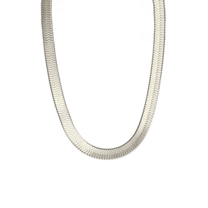 Colar Masculino Hip Hop Snake Chain Nova Moda Aço Inoxidável Cor Prata Acessórios de Joalheria Presente de Festa