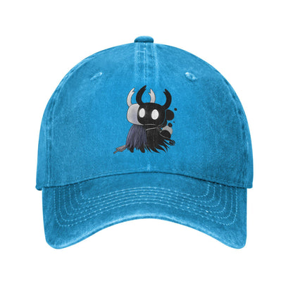 Hugs Hollow Knight Baseball Caps Vintage Distressed Denim Game Ghost Skull Snapback Hat Summer Unstructured Soft Hats Cap