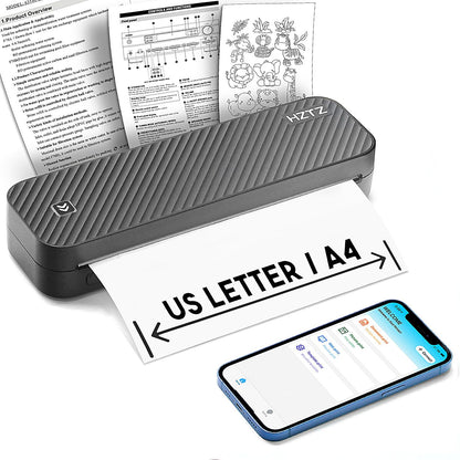 Impressora Térmica Portátil Sem Tinta A4 Bluetooth PDF Excel Word para Impressão de Documentos com Rolo de Papel para Trabalho de Escritório Casa Escola