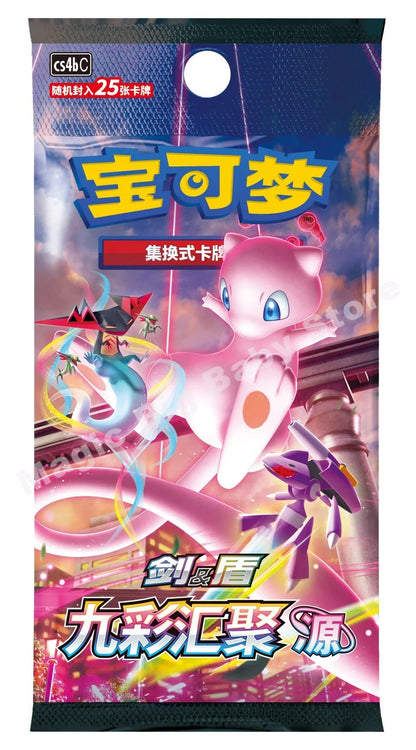 Pokemon Cartas Originais Jogo de Cartas Colecionáveis PTCG Desenho Animado Chinês Tipo de Troca Pacote Único Série Cang Heze Presente Infantil Pré-grupo