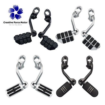 Kit de Suportes de Pedaleiras para Protetor de Motor de Motocicletas 1-1/4" Descanso de Pé para Harley Honda Davidson Road King Sportster Fat Boy Electra Glide