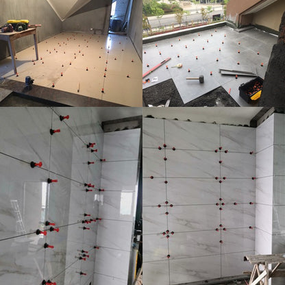 51 Peças Nivelador de Pisos com Clips Espaçadores Kit de Nivelamento de Azulejos de Porcelana e Cerâmica Ferramentas de Construção para Fixação de Parede