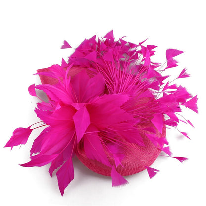 Fascinator de Cabelo com Clipe para Casamento - Pena Laranja Charmosa, Chapéu, Flor, Véu, Acessório de Cabelo de Noiva para Festas SYF678