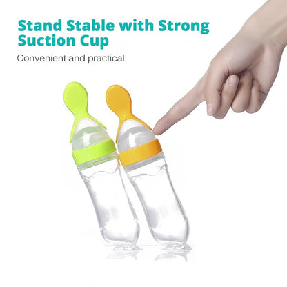 Silicone BabyFeeding Spoon Silicone Food Supplement Children's Rice Paste Bottle Babies accessories newborn Toddler Baby Goods