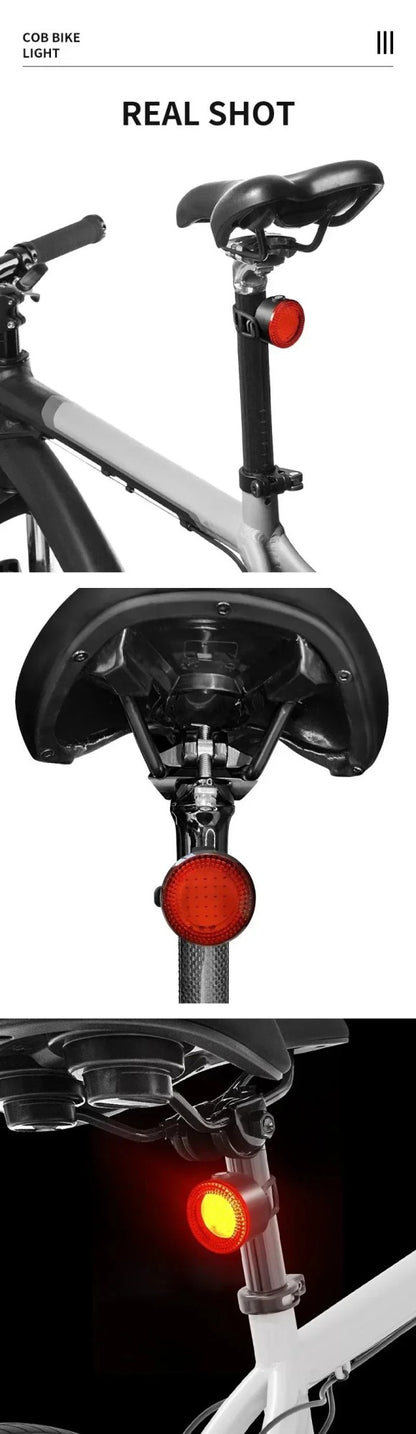 BUCKLOS Bicycle Rear Light Front Light 1100mAh LED COB Waterproof Bike Lamp USB Rechargeable Mtb Road Bike Taillights Bike Parts