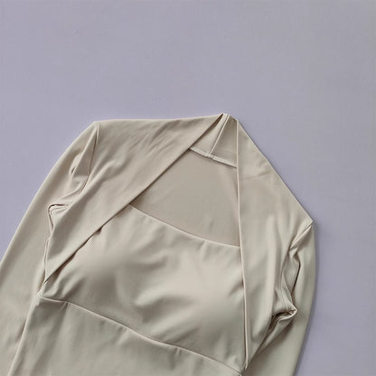 Women's Elegant Long Sleeve Yoga Shawl Sports Top with Chest Cushion Short Elegant Yoga Top Small Camback Pura Speed Dry Autumn