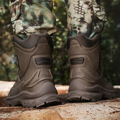 Botas masculinas de caminhada, combate ao ar livre, táticas casuais, versáteis e da moda
