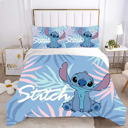 Stitch 3-Piece 1 Quilt Cover One Piece Bedding Set Comforte Luxus  Exquisite Birthday Gift 100% Polyester Home Decor