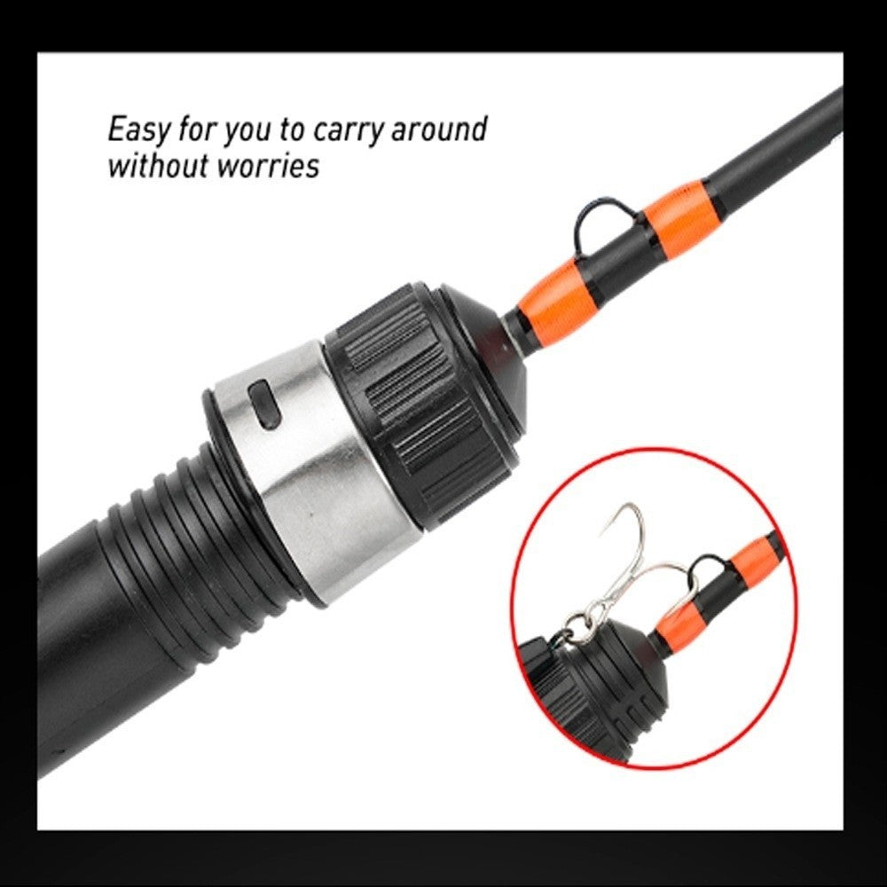 Vara de Pesca no Gelo de Inverno 2 Seções Ultraleve Design Tipo Giratório Vara de Pesca 52cm de Comprimento Vara de Pesca Ultraleve Pesca de Inverno