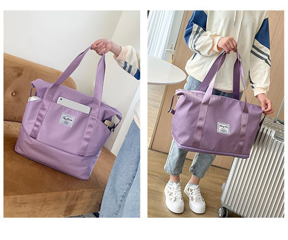 Travel Fitness Waterproof Foldable Luggage Handbag Outdoor Luggage Storage Bag Dry Wet Separation Fitness Bag Handbag