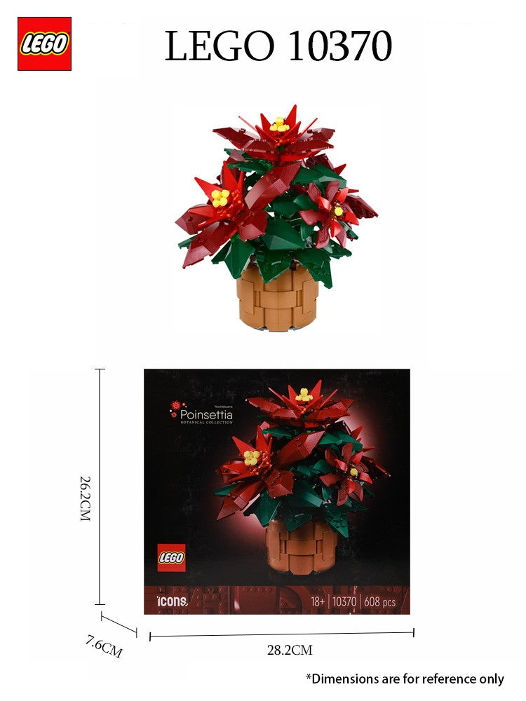 Lego Icons Series 10370 Yipin Red Bonsai Collection Blocos de Montar Brinquedo Educacional Presente