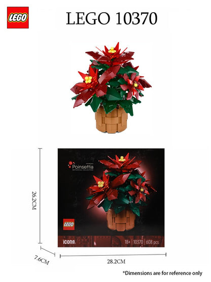 Lego Icons Series 10370 Yipin Red Bonsai Collection Blocos de Montar Brinquedo Educacional Presente