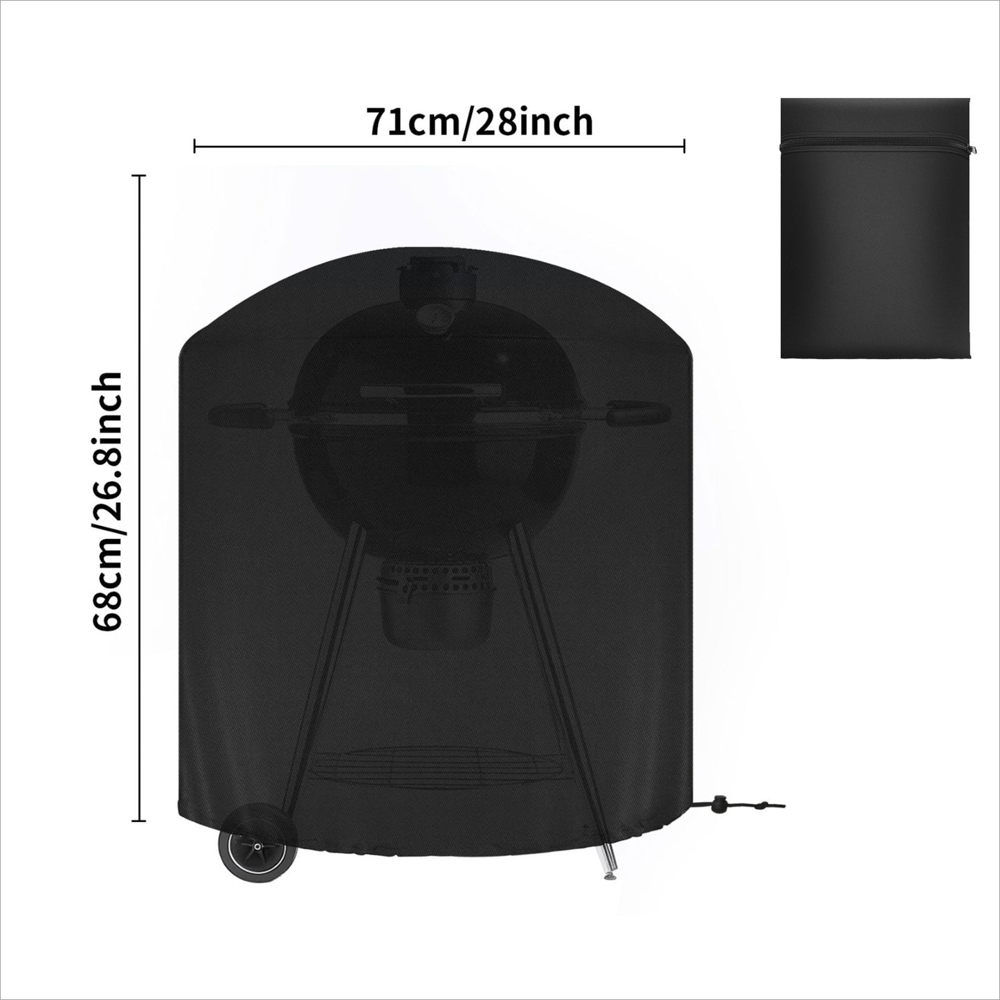 Outdoor BBQ Grill Covers For Charcoal & Gas Grills Waterproof Anti-Dust Weather-Resistant Anti-UV Heavy Duty Barbecue Cover