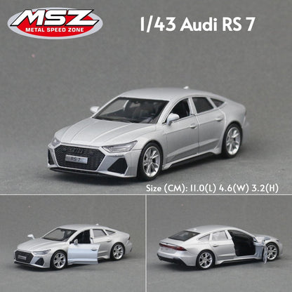 MSZ 1/43 Audi RS7 R8 RS5 Q7 Volkswagen T1 Bus Beetle Toy Car Model Diecast Metal Miniature Pull Back Collection Gift Children