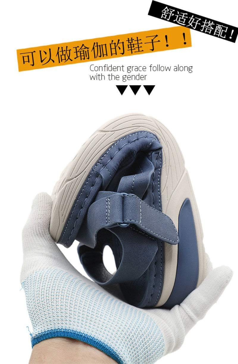Sandal Lightweight Casual Sporty Comfortable Thick-Soled Velcro Versatile Fashion Trend Breathable National Style Wear-Resistant
